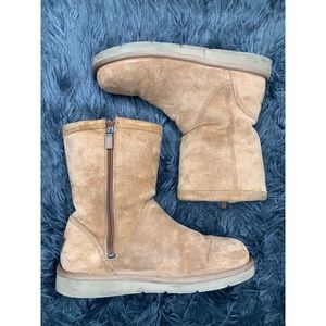 Ugg Hard sole chestnut suede boots EUC 8